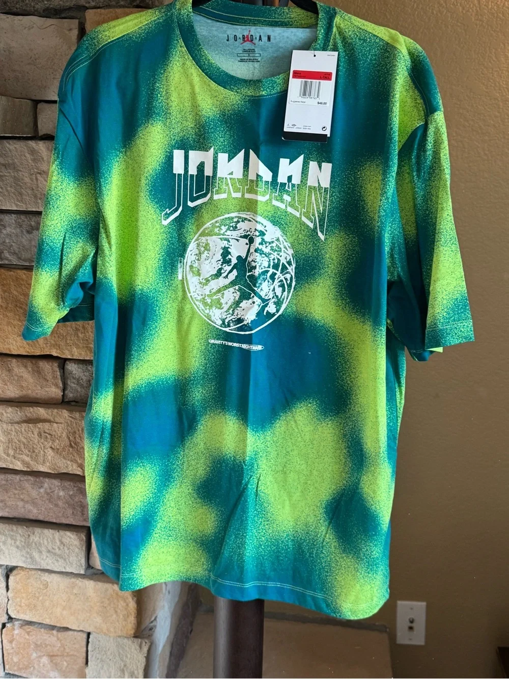 Jordan‎ Green Teal Graphic Tee nwt